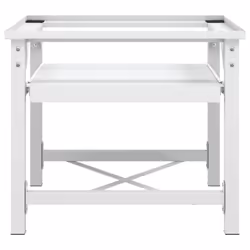vidaXL Washing Machine Pedestal Washing Machine Stand with Pull-Out Shelf White - Additional view 7