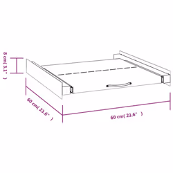 vidaXL Washing Machine Stacking Kit Washing Machine Stand with Pull-Out Shelf - Additional view 7