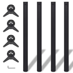 vidaXL 4pc Height Adjustable Table Legs 87cm | Replacement Table Leg Set