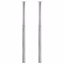 VidaXL Telescopic Table Legs, Table legs, Iron, Chrome, Round, Indoor, 6 cm