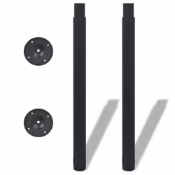 vidaXL 2x Telescopic Table Legs Black 710-1100mm Breakfast Bar Worktop Desk