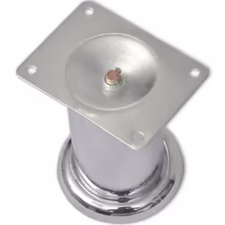 vidaXL 4x Round Sofa Legs Chrome 60mm Seat Base Replacement Part Accessory - Additional view 2