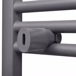 Straight Steel Towel Rail Central Heating Bathroom Radiator Grey 600 x 1160 mm - Additional view 5