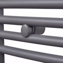 Curved Steel Towel Rail Central Heating Bathroom Radiator Grey 500 x 1160 mm - Additional view 6