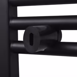 Curved Steel Towel Rail Central Heating Bathroom Radiator Black 500 x 764 mm - Additional view 5
