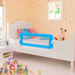 vidaXL Toddler Safety Bed Rail 102x42cm Blue Baby Kids Protective Guard Gate