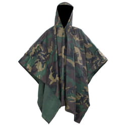 vidaXL Waterproof Army Rain Poncho for Camping/Hiking Navy Blue/Camouflage - camouflage