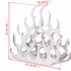 vidaXL Aluminium Tabletop Wine Rack Stand Holder for 11 Bottles Silver Cabinet - Additional view 4
