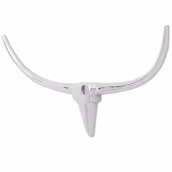 vidaXL Wall Mounted Aluminium Bull's Head Decoration Silver 96 cm Decor Statue