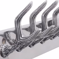 vidaXL Wardrobe Hook Aluminium Silver Coat Rack Hat Tie Wall Hanger Holder
