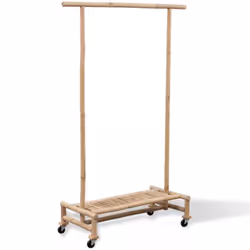 vidaXL Bamboo Clothes Rack Coat Rack Coat Stand Garment Rack Clothes Rack