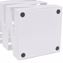 vidaXL Umbrella Stand Steel 48.5cm White Square Storage Holder Walking Stick - Additional view 3