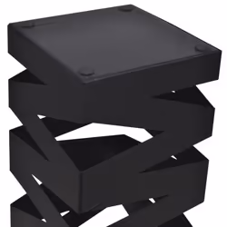 vidaXL Umbrella Stand Storage Holder Walking Stick Steel 48.5 cm Black Square - Additional view 4