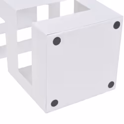 vidaXL Umbrella Stand Steel 48.5cm White Square Storage Holder Walking Stick - Additional view 2