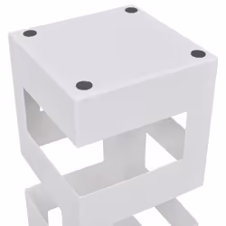 vidaXL Umbrella Stand Steel 48.5cm White Square Storage Holder Walking Stick - Additional view 3
