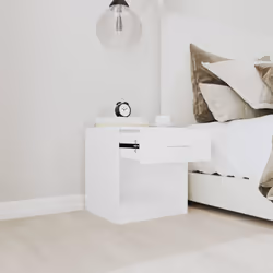VidaXL 242547 nightstand/bedside table White - Additional view 4