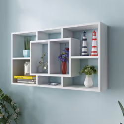 VidaXL 242548 shelve Floating shelf Wall mounted Wood White