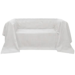 vidaXL Micro-suede Couch Slipcover Cream 210x280cm Sofa Seat Cover Protector