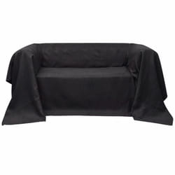 vidaXL Micro-suede Couch Slipcover Anthracite 210x280cm Sofa Cover Protector