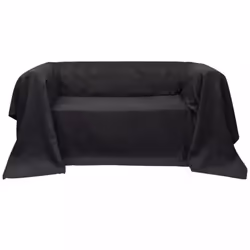 vidaXL Micro-suede Couch Slipcover Anthracite 270x350cm Sofa Cover Protector