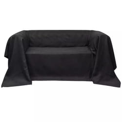 vidaXL Micro-suede Couch Slipcover Anthracite 270x350cm Sofa Cover Protector