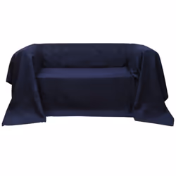 vidaXL Micro-suede Couch Slipcover Navy Blue 140x210cm Sofa Cover Protector