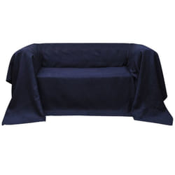 vidaXL Micro-suede Couch Slipcover Navy Blue 210x280cm Sofa Cover Protector