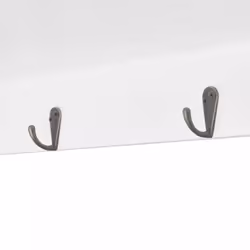 White MDF Wall Cabinet Display Shelf Book/DVD/Glass Storage Coat Bag Cap Key - Additional view 6
