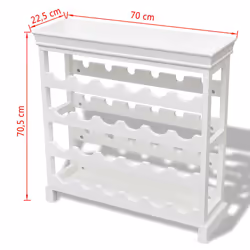 VidaXL 242438 wine rack MDF, Wood White - Additional view 7