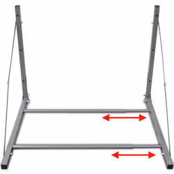 vidaXL Tyre Rack Tyre Storage Rack Tyre Storage Shelf Wheel Stand Silver Steel - Additional view 3