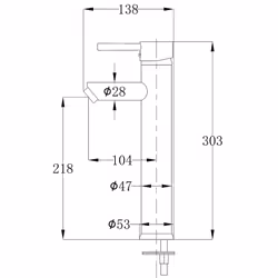 vidaXL Bathroom Mixer Tap Brass Single Lever Hole Basin Cloakroom Water Valve - Additional view 4