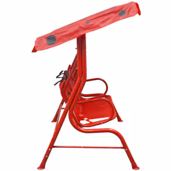 vidaXL Kids Swing Seat Red Garden Outdoor Children Hammock Chair with Canopy