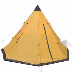 vidaXL Four-Person Yellow Tent