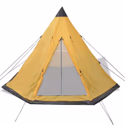 vidaXL Four-Person Yellow Tent
