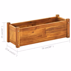 vidaXL Garden Raised Bed Acacia Wood 76x27.6x25cm Vegetable Flower Plant Bed - Additional view 5