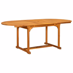 vidaXL 7 Piece Solid Acacia Wood Outdoor Dining Set Garden Folding Chair Table - Additional view 6