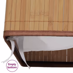 vidaXL Bamboo Laundry Bin Rectangular Natural Washing Clothes Storage Hamper - Additional view 6