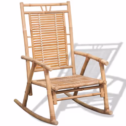 vidaXL Rocking Chair Bamboo Living Room Indoor Outdoor Furniture Relaxing Seat - Additional view 4