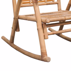 vidaXL Rocking Chair Bamboo Living Room Indoor Outdoor Furniture Relaxing Seat - Additional view 5