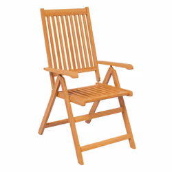 vidaXL 7 Piece Outdoor Dining Set Wood with Extendable Table Folding Chair - Additional view 6