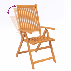 vidaXL 7 Piece Outdoor Dining Set Wood with Extendable Table Folding Chair - Additional view 7