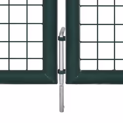 vidaXL Double Door Fence Gate Outdoor Gate Driveway Gate Powder-Coated Steel