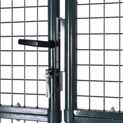 vidaXL Double Door Fence Gate Outdoor Gate Driveway Gate Powder-Coated Steel - Additional view 6