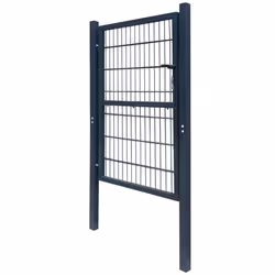 vidaXL Fence Gate Steel 106x248 cm Anthracite Security Barrier Garden Terrace