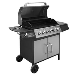 VidaXL 41907 outdoor barbecue/grill Kettle Natural gas Black, Stainless steel 12000 W