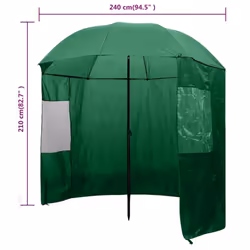 Fishing Umbrella Brolly Shelter Tent Angler Waterproof Side Top Protection - Additional view 7