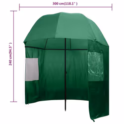 Fishing Umbrella Brolly Shelter Tent Angler Waterproof Side Top Protection - Additional view 7