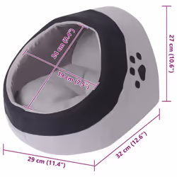 Dog Kitten Puppy Pet Cat Cubby Bed with Cushion Mat Polyester Fleece Washable M