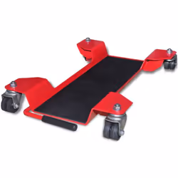 vidaXL Motorcycle Dolly Centre Stand Red Motorbike Tool Garage Mover Paddock