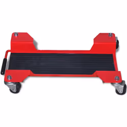vidaXL Motorcycle Dolly Centre Stand Red Motorbike Tool Garage Mover Paddock